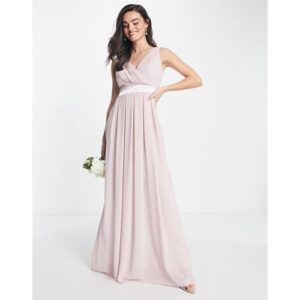 TFNC - Bridesmaid - Langes Brautjungfernkleid in Rosa mit Schleife hinten